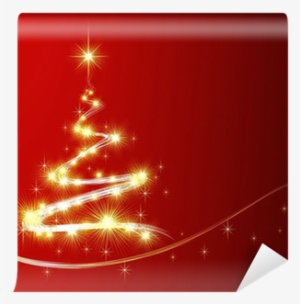 Shining Christmas Tree With Golden Sparkles - Christmas Tree #2455950