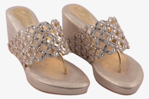 Golden Sparkle Sandal - Slide Sandal #2456005