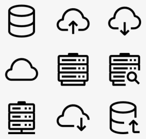 Cloud Data And Network - Cloud Servers Icon #2458063