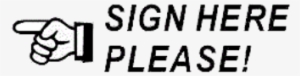 Vintage Sign Here Please - Please Sign Here Transparent - Free ...