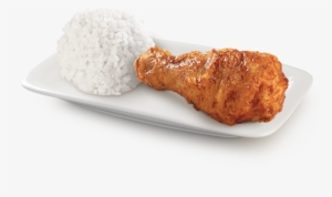Fried Chicken With Rice Png - 1 Piece Chicken With Rice #2458466