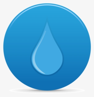 Rain Drop Icon On Internet Button - Circle #2459770