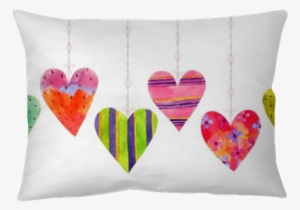 Lovely Cartoon Watercolor Seamless Love Hearts Valentines - Parabéns Com Fundo Branco #2460682