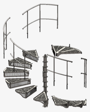 Exmachina High Rolling Spiral Staircase - Stairs #2461301