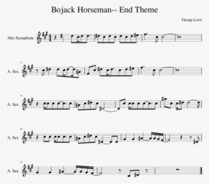 Bojack Horseman End Theme Sheet Music Composed By Group - Bojack Horseman Theme Alto Sax #2461917