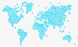 Abstract World Map Png Photo - World Map Icon Blue #2462126