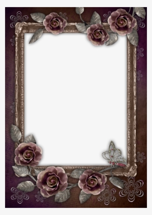 Download Portrait Frame Photoshop Clipart Borders And - Brown Flower Photo Frames #2464509