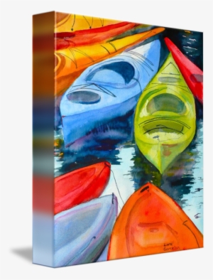 "sea Kayaks" By Lora Garcelon, Howell, Michigan // - Painting Of Kayaks #2468114