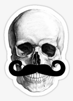 Skull With Mustache Sticker By Nerdtown - Mexican Skull Mustache #2468143