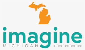 Imagine Michigan Logo - Michigan Peninsulas Blue Ornament (round) #2468308