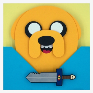 Jake Paper Art Cartoon Network Adventure Time Finn - Cartoon #2469453