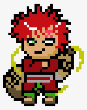 Gaara - Gaara En Pixel Art Png #2469662