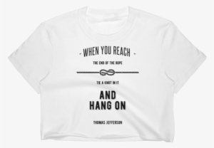 Women's Crop Top Thomas Jefferson Quote Black Text - Crop Top #2471149