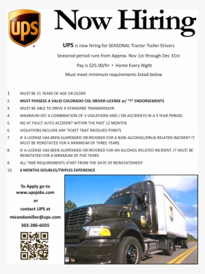 Otr Driver Job Description With Ups Class A Driver #2471169