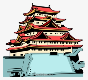 Japanese Temple Royalty Free Vector Clip Art Illustration - Japan Temple Vector Png #2474158