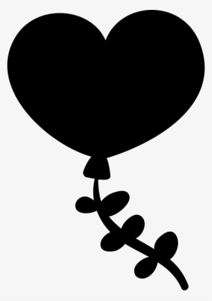 Heart Shaped Balloon Svg Png Icon Free Download - Love Icon Png Black #2478007