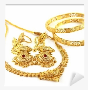 Wedding Gold Jewelry For Indian Bride Wall Mural • - Wedding #2479206