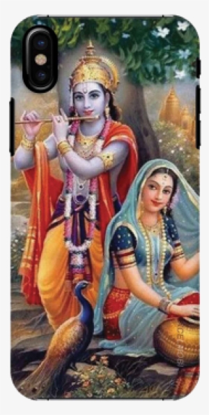 Krishna Beautiful Painting Slim Back Cover For Apple - Jai Shree Radhe Krishna #2479450