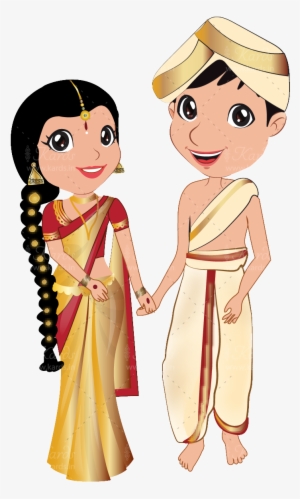 Kannada Invitation Design Online Kards - Kannada Couple Cartoon #2479902
