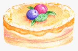 Birthday Cake Cartoon Transparent - Watercolor Painting #2480250