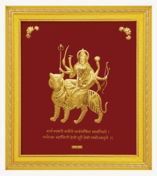 Goddess Durga, Also Known As Parvati Is The Wife Of - Odishabazaar Saibaba 24karat Pure Gold Sheet Artwork #2482576