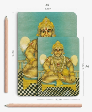 Dailyobjects Indian Mythology Hanuman Necklace A6 Notebook - Illustration #2483924