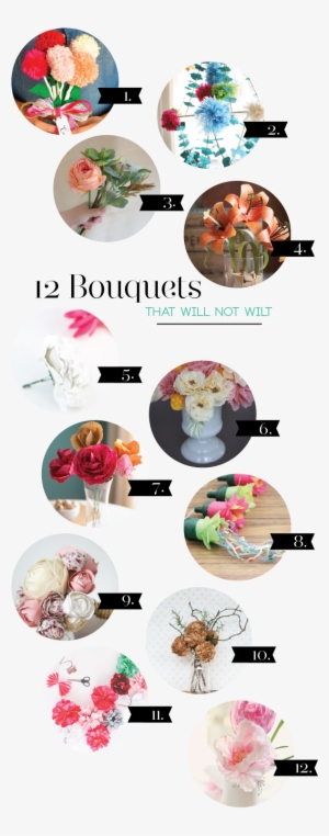 12 Bouquets That Will Not Wilt - Fazer Flores De Papel Crepom #2484136