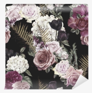 Seamless Floral Pattern With Roses, Watercolor - Watercolor Painting #2484139