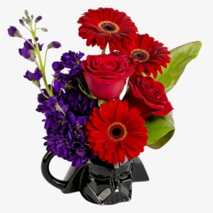 Darth Vader Flower Mug - Transparent Flowers In Basket With Stuffed Animals #2484184 Darth Vader Flower Mug - Transparent Flowers In Basket With Stuffed Animals #2484184