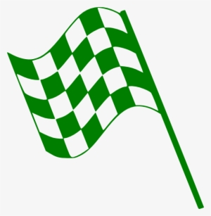 Green Flag Clip Art At Clker - Checkered Flag #2484371