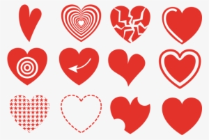 Red Heart Symbols Vector Files Png Graphic Cave - Sticker De Corazon #2485069