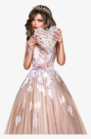 Pin By ~girly❤️girl~ On Femme Valentine's 3d Tubes - Femme Tube Pink Dress Png #2485737