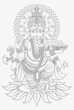Drawing Buddha Ganesha Png Black And White Library - Ganesha Blanco Y Negro #2485788