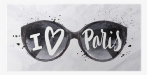 Art Print: Anna42f's Paris Poster Sun Glasses, 61x41cm. #2486904