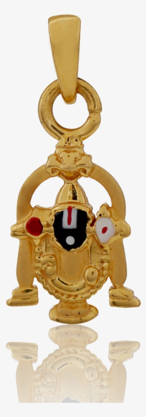 Divine Lord Balaji Enamel Gold Pendant - Gold #2487165