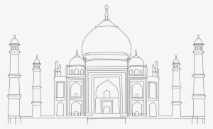 Free Download Illustrations On Behance Taj Mahal Line - Taj Mahal Outline #2487307