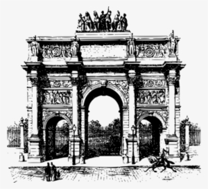 Arc De Triomphe Du Carrousel Eiffel Tower Arch Of Titus - Arc De Triomphe Clipart #2487375