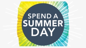 Spend A Summer Day Text Over Watercolor Background - Circle #2487530