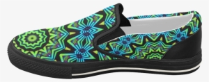 Tribal Mandala Women's Slip-on Canvas Shoes - Tribal Colors Rectangular Pillow - Small (17" X 12") #2487634