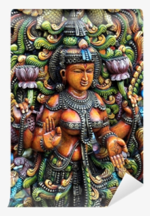 Colorfull Statue Of Hindu Goddess Lakshmi Wall Mural #2488782