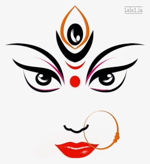 Durga Maa Face Drawing - Free Transparent PNG Download - PNGkey