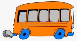 Orange School Bus Clip Art - Orange And Blue Bus #2489500