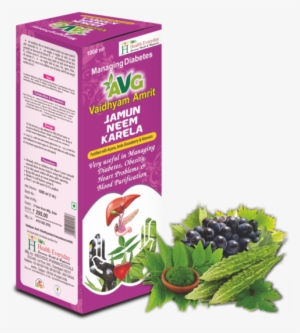 Juice For Those Who Care For Health - Jamun Neem Karela Juice #2493946