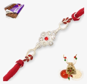 Beautiful Silver Plated Designer Rakhi - Designs Of Handmade Rakhi #2494113