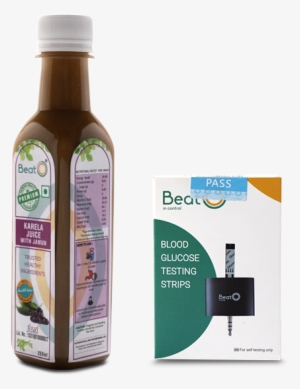 50 Glucometer Strips & Karela Jamun Juice Combo ₹1150 - Glucose Meter #2494630
