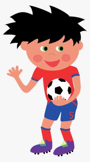 Kid Football Player Clipart - Clipart Footballer #2495055