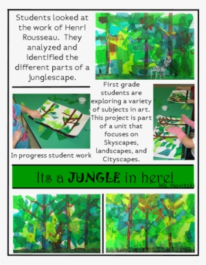 Elementary Art Lesson Idea Project Henri Rousseau Jungle - Henri Rousseau Gcse Art Project #2495370