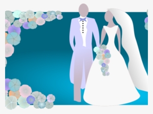 Bride Cartoon Free Download Clip Art Carwad - Blumen Mit Braut U. Bräutigam Grußkarte #2495735