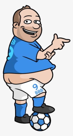 Soccer Player Clipart Png - Fat Soccer Player Cartoon #2495768
