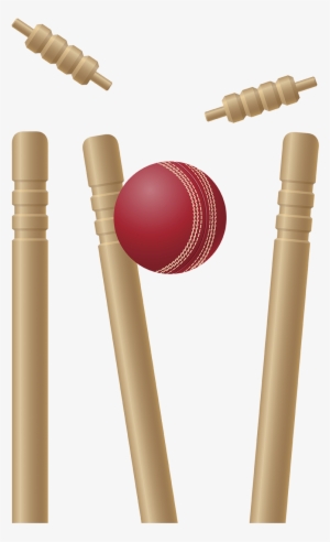 Cricket Stumps Png Pic - Cricket Bat And Ball And Wickets #2496492